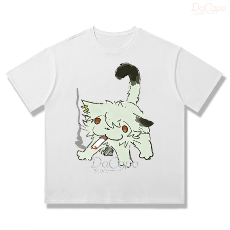 Chainsmoker Cat Yaniko Satou C - đánh giá và giá Anime Merchandise T Shirt